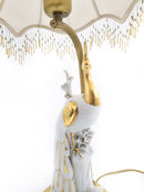 80's Ceramic Peacock Table Lamp