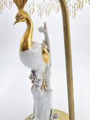 80's Ceramic Peacock Table Lamp