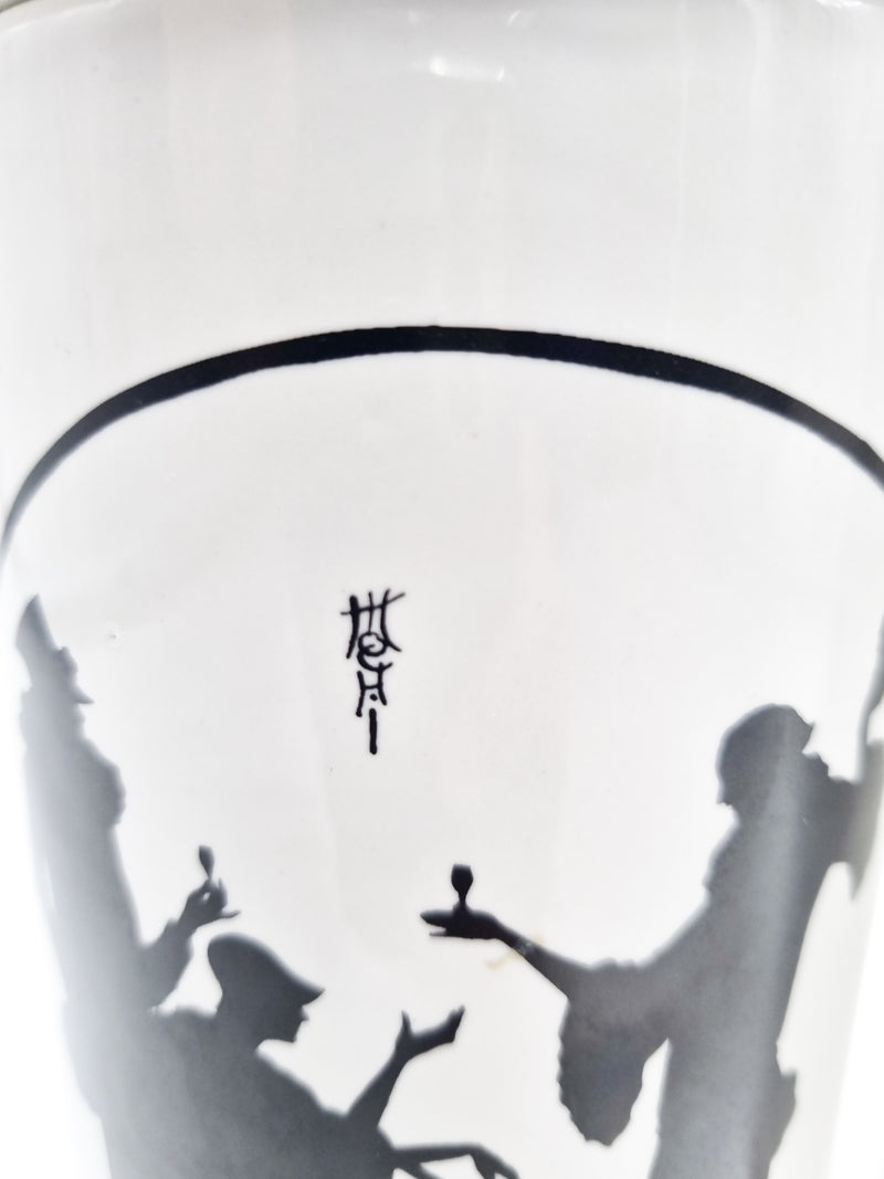 Coppia di Potiche in Ceramica Collezione Silhouette di Ugo Mochi del 1985