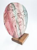 Piastra in Ceramica di Rossicone di Bruno Cassinari Anni 70