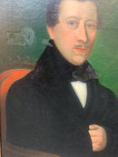 Coppia di Dipinti Olio su Tela di Dama e Gentiluomo del 1800