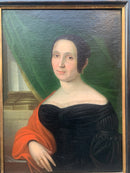 Coppia di Dipinti Olio su Tela di Dama e Gentiluomo del 1800