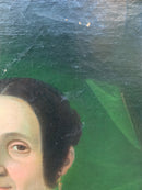 Coppia di Dipinti Olio su Tela di Dama e Gentiluomo del 1800