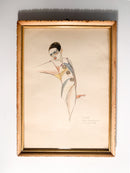 Disegno a pastello di Aldo Sterchele Raffigurante la Maschera Pierrot del 1962