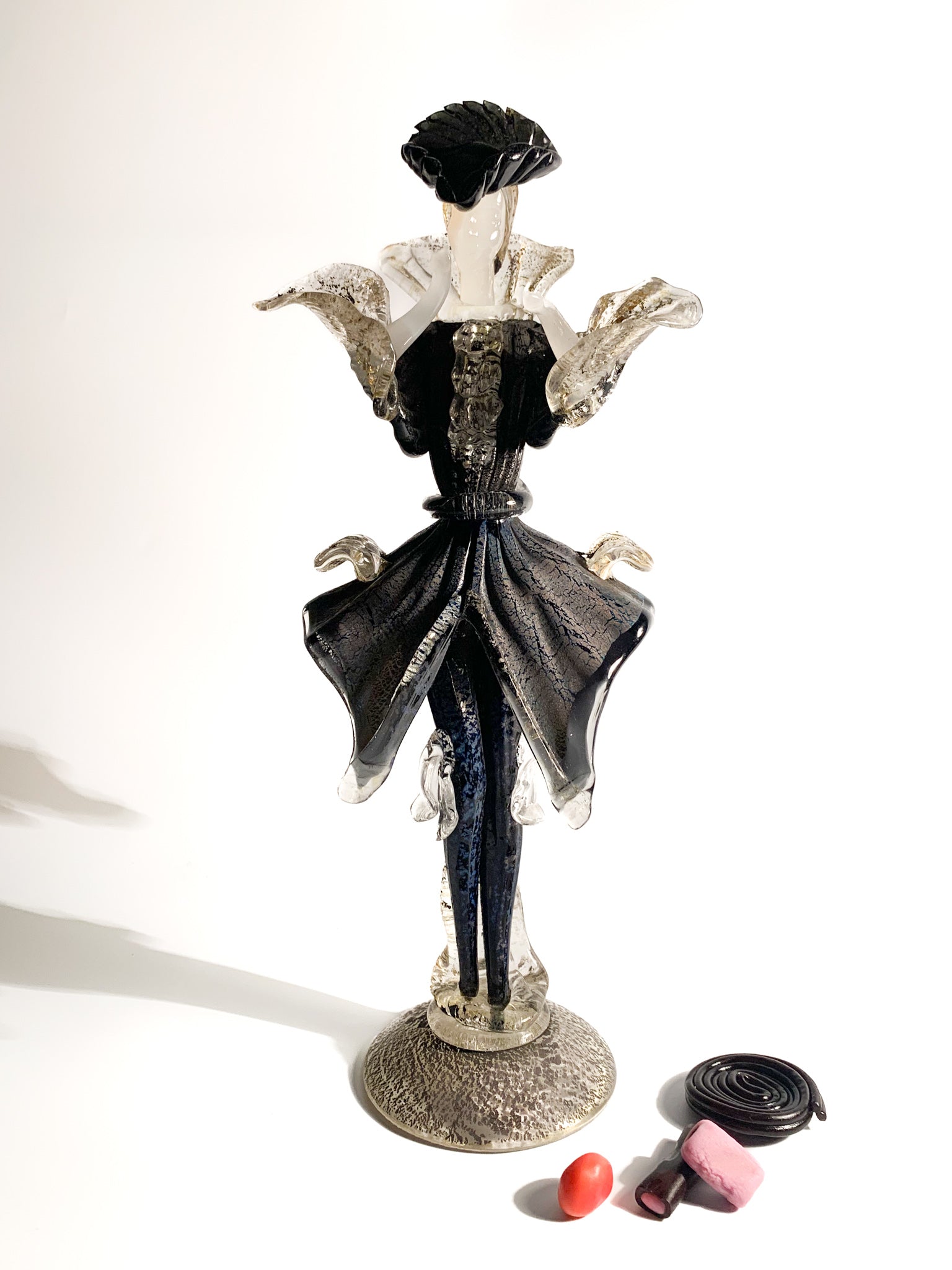 Statua Figurativa in Vetro di Murano Soffiata a Mano Attribuibili a Salviati Anni 60