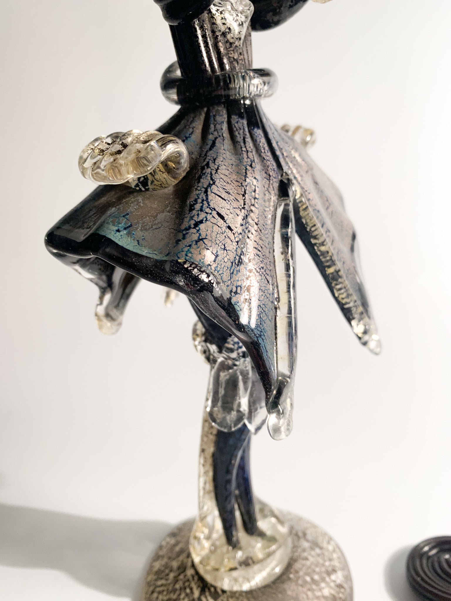 Statua Figurativa in Vetro di Murano Soffiata a Mano Attribuibili a Salviati Anni 60