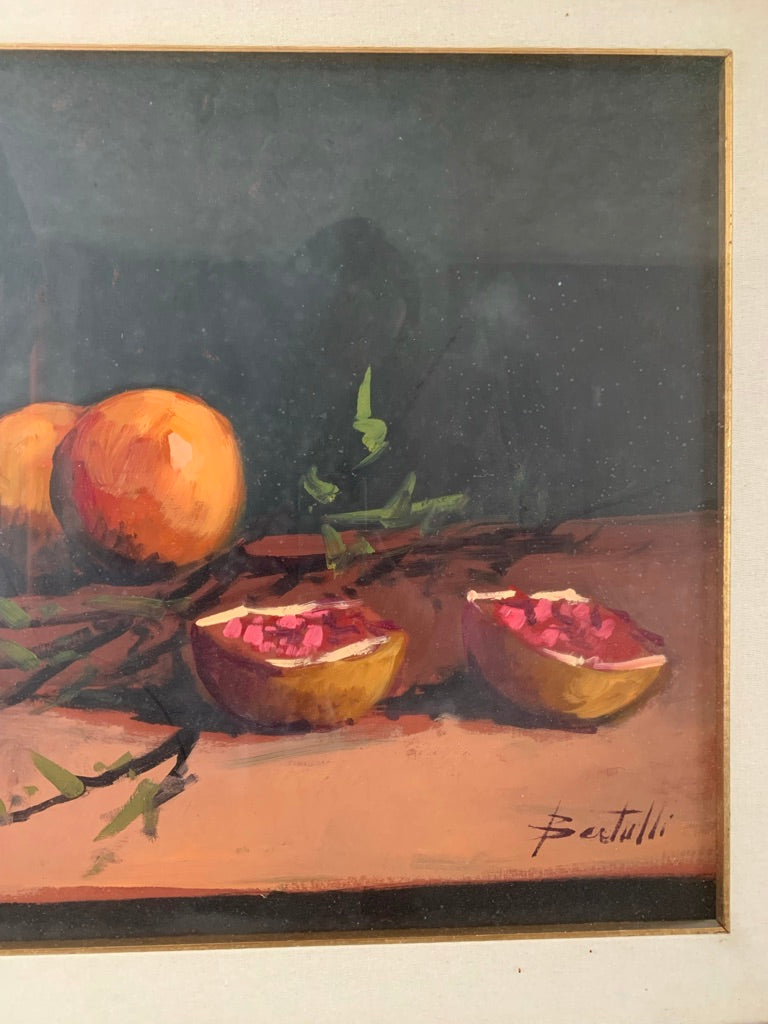 Dipinto Olio su Tela di Natura Morta di Franco Bertulli Anni 60