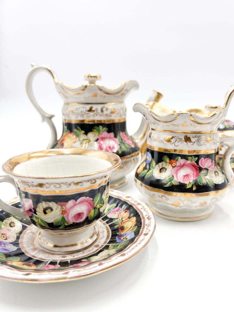 French porcelain tea/coffee set for six from the 1940s