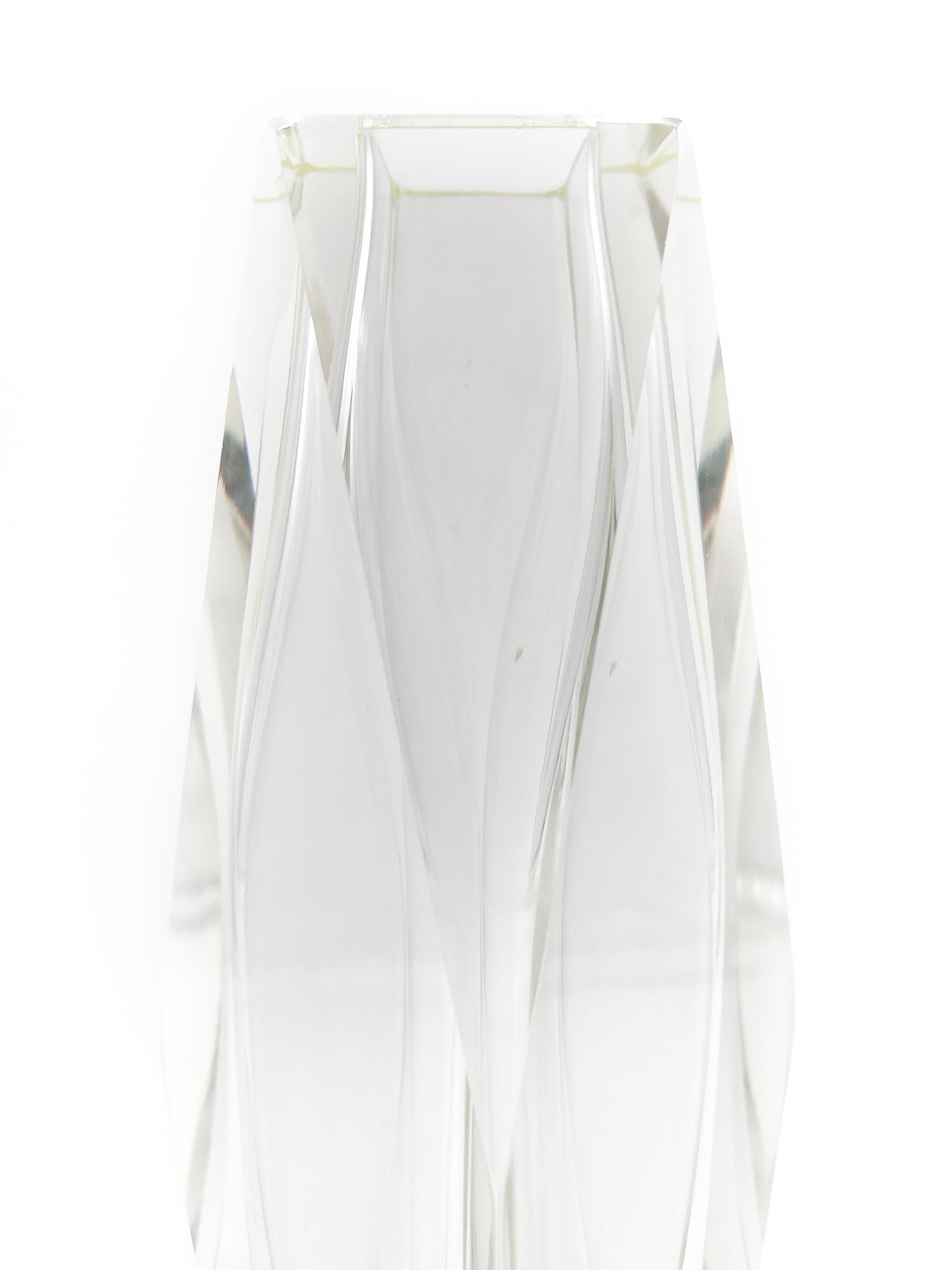 Vaso Squadrato in Vetro di Murano di Flavio Poli - Seguso Anni 60