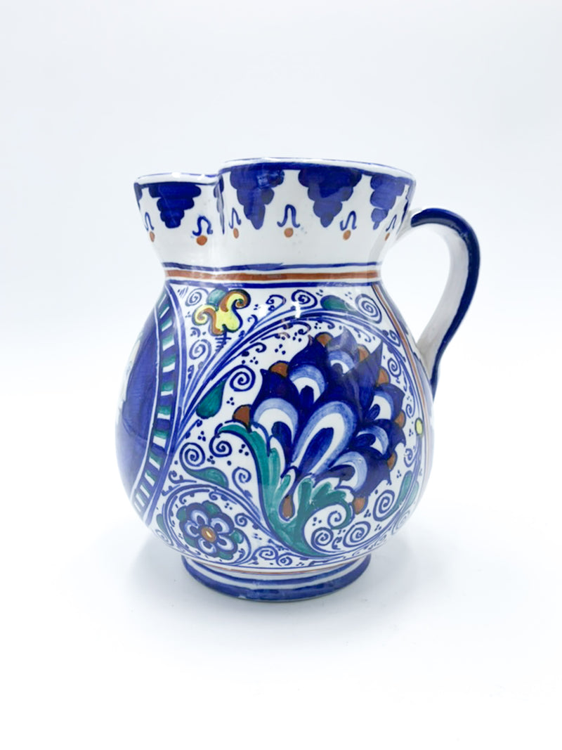 Brocca in Ceramica di Faenza Dipinta a Mano Anni 50