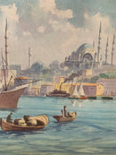 Coppia di Acquarelli di Marine Orientali Anni 50