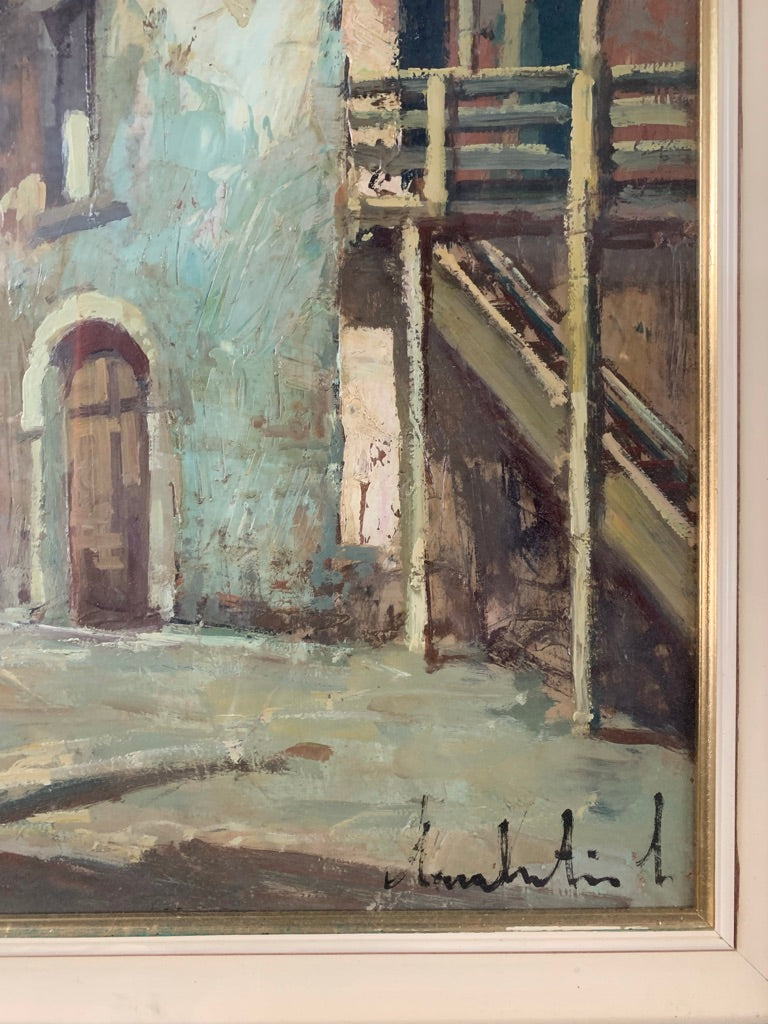 Dipinto Olio su Tela di Lamberto Lamberti Anni 50