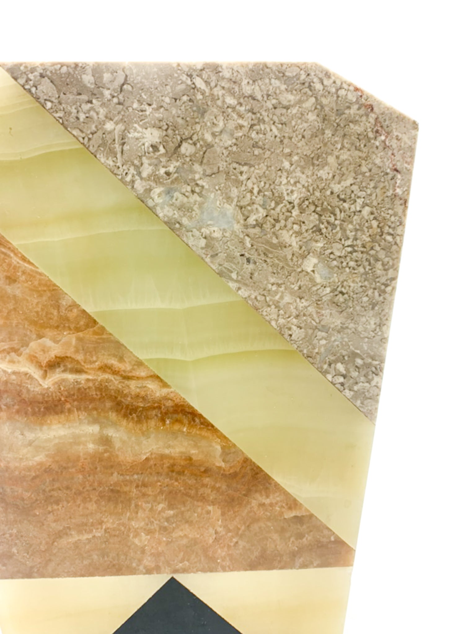 Vaso Squadrato in Marmo Colorato Anni 60