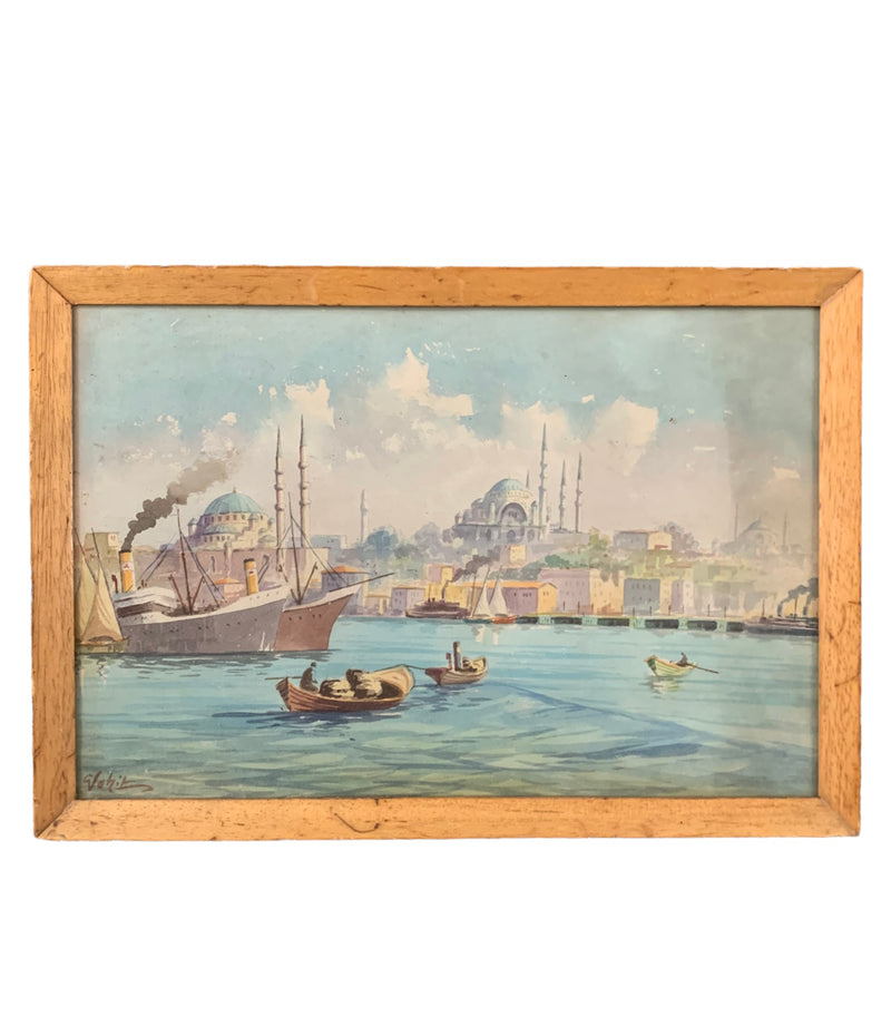 Pair of Oriental Marine Watercolors from the 1950s