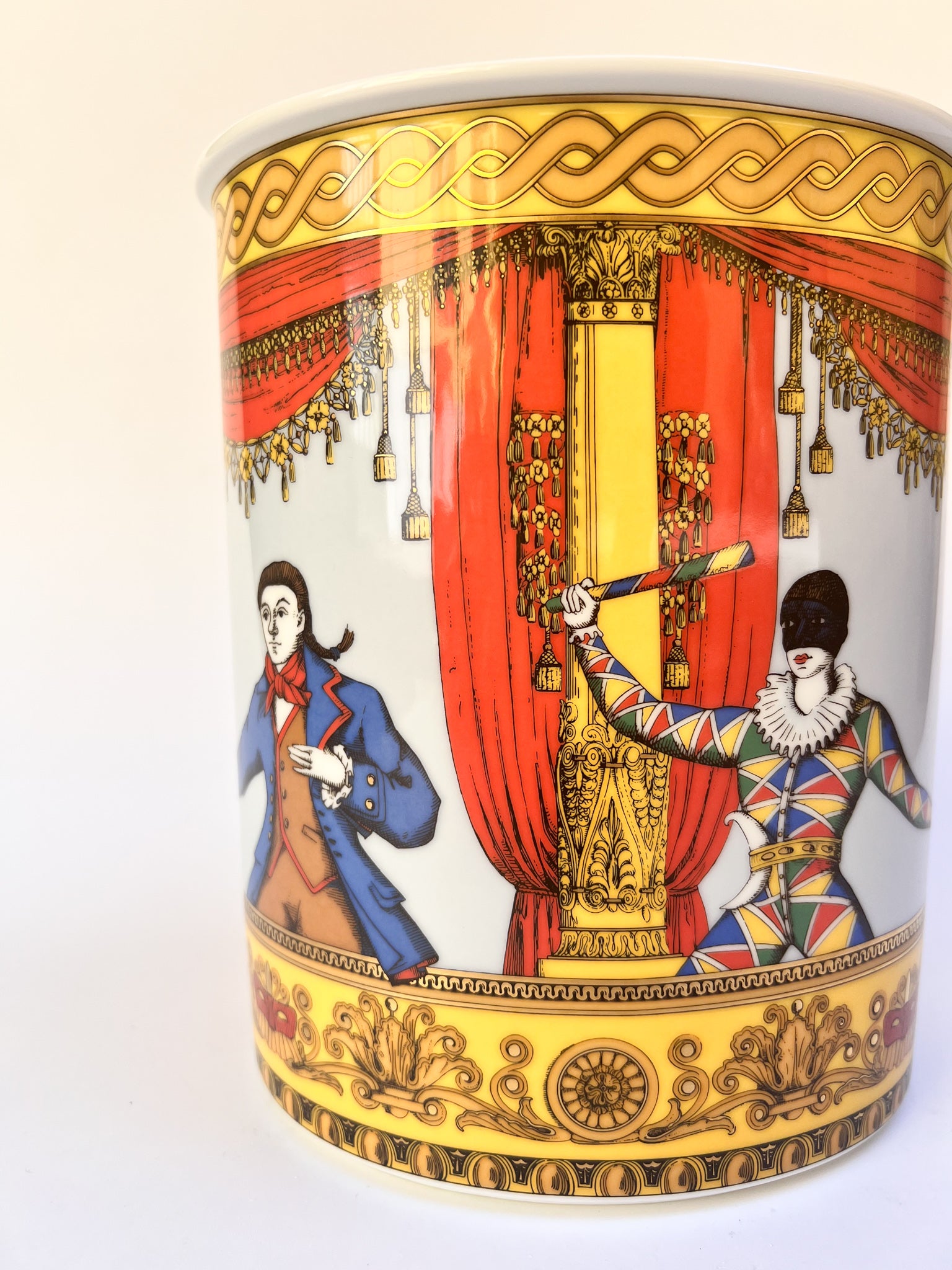 Vaso di Fornasetti in Ceramica di Rosenthal Anni 80
