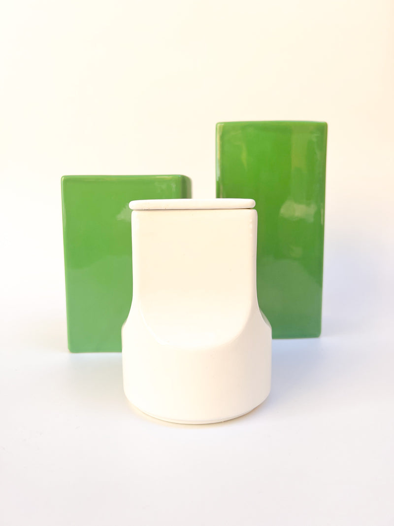 White Gabbianelli Ceramic Vase by Franco Bettonica 1970s