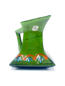 Brocca di Ceramiche Sammarinesi F.A.C.S. Verde con Forma Squadrata Anni 60