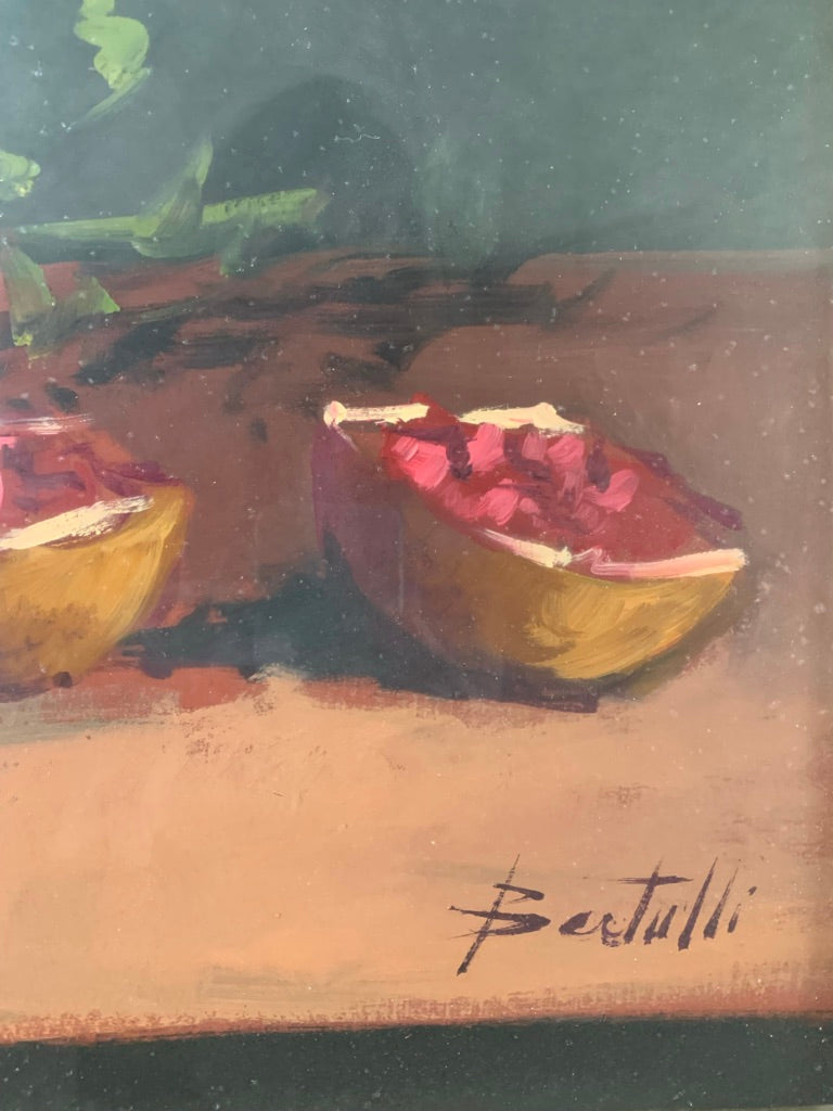 Dipinto Olio su Tela di Natura Morta di Franco Bertulli Anni 60