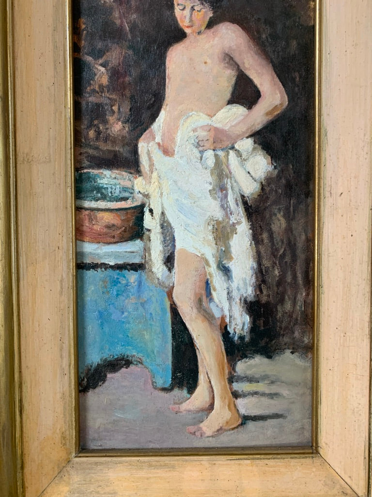 Nude Oil Painting on Canvas 1940s