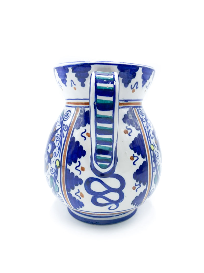 Hand Painted Faenza Ceramic Pitcher from the 1950s