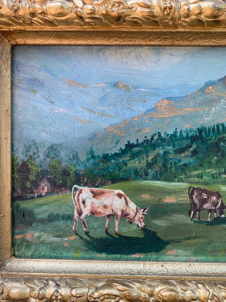 Dipinto Olio su Tela di Paesaggio "Oropa" di Roffa del 1933