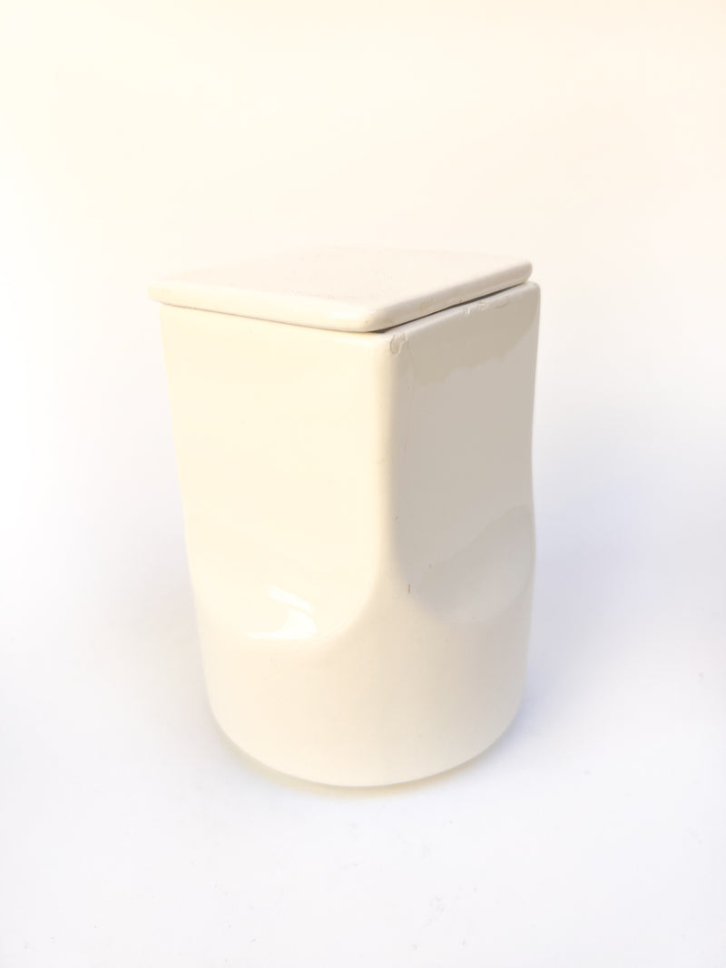 Vaso in Ceramica Gabbianelli Bianca di Franco Bettonica Anni 70