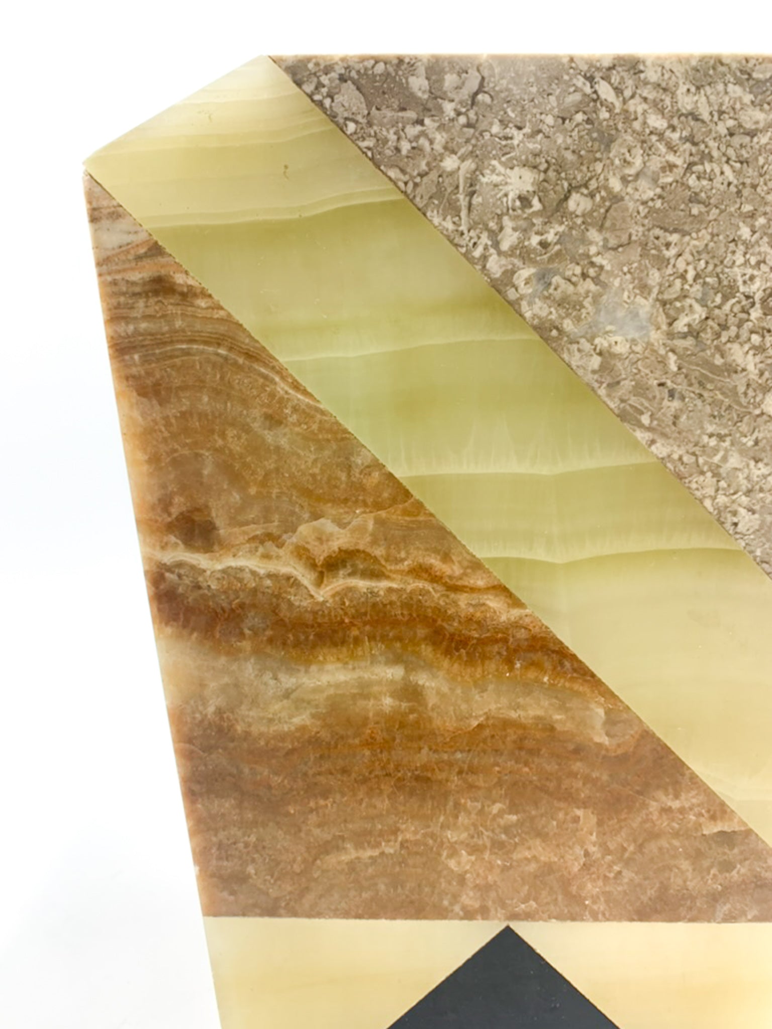 Vaso Squadrato in Marmo Colorato Anni 60