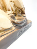 Scultura in Ceramica di Coppia di Cani di Louis Francois Laurin del 1800