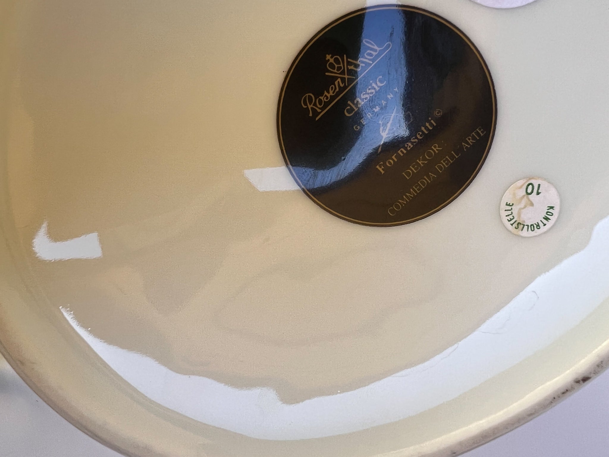 Vaso di Fornasetti in Ceramica di Rosenthal Anni 80