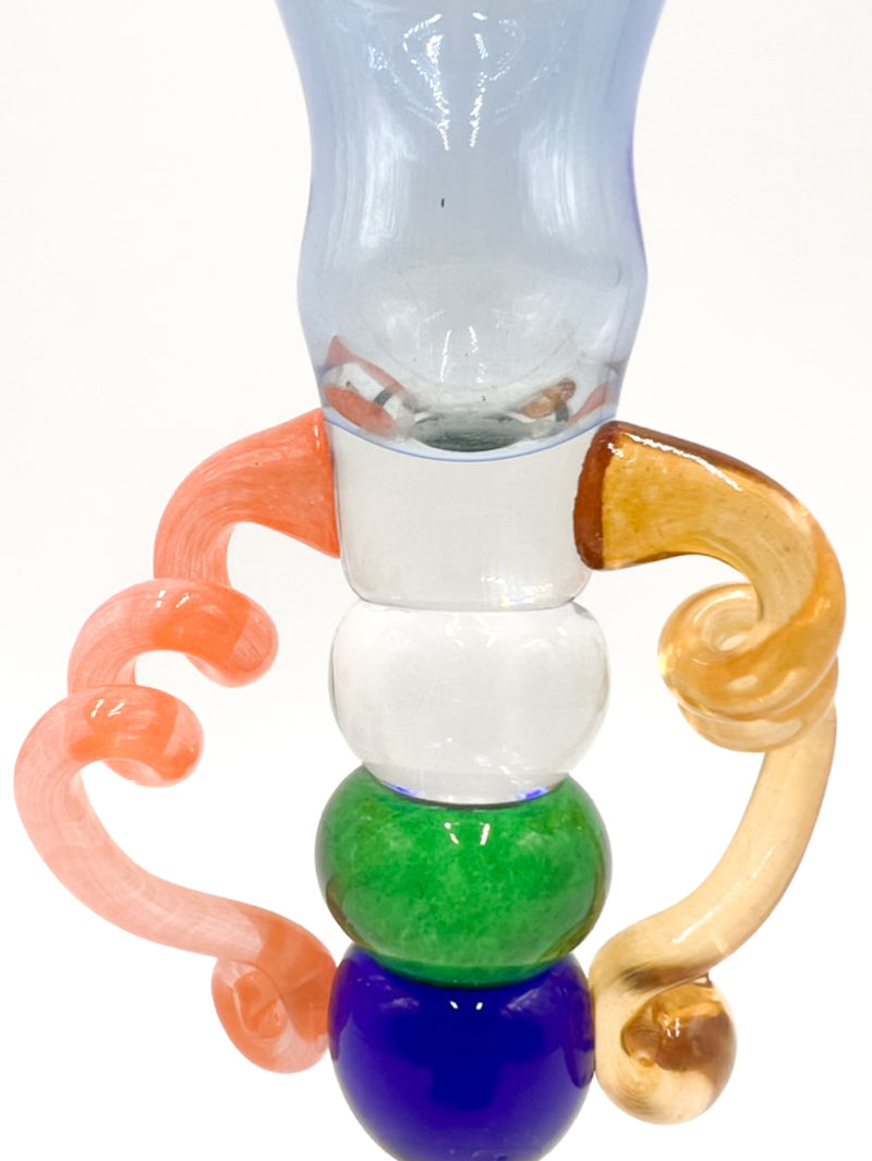 Bicchiere da Collezione Multicolore in Cristallo di Boemia Anni 50