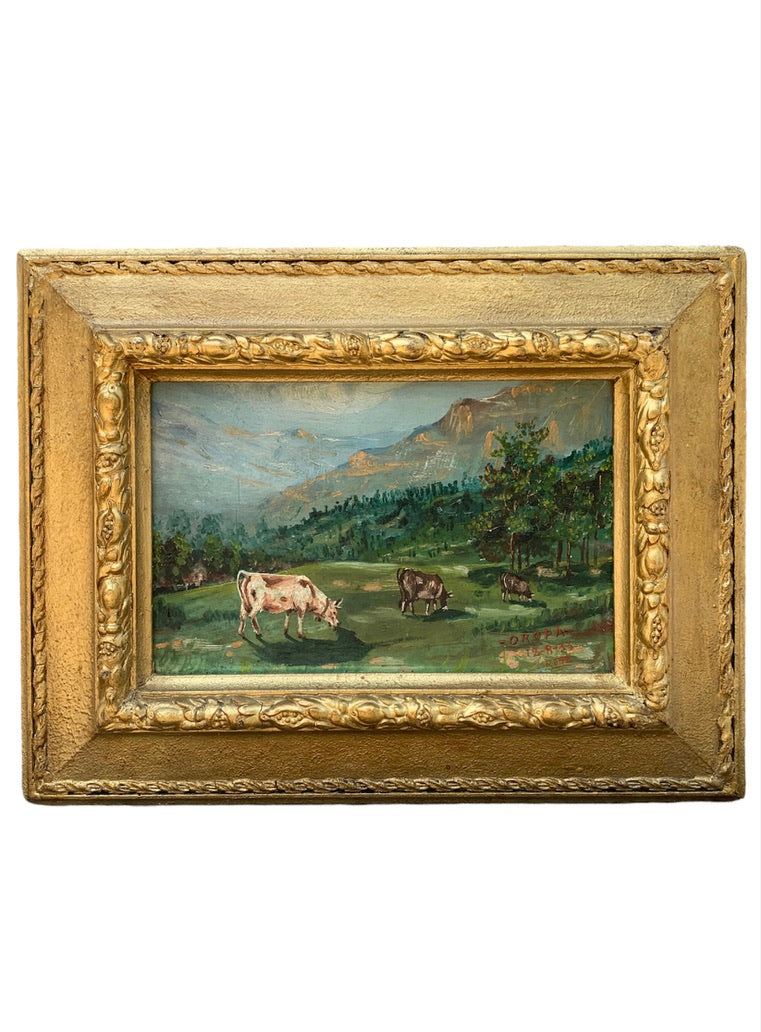 Oil on Canvas Painting of Landscape "Oropa" by Roffa from 1933