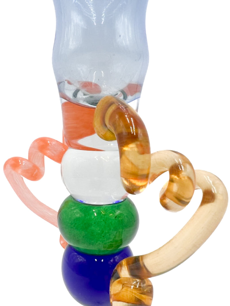 Bicchiere da Collezione Multicolore in Cristallo di Boemia Anni 50