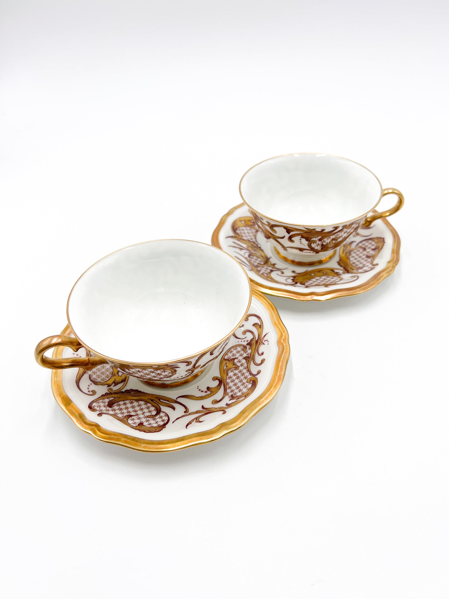 Twelve tea / coffee service in Red and Gold Rosenthal Porcelain