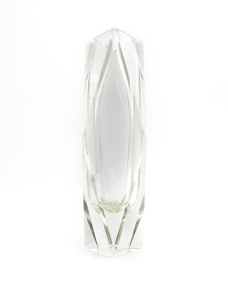 Squared vase in Murano glass by Flavio Poli - Seguso 1960s