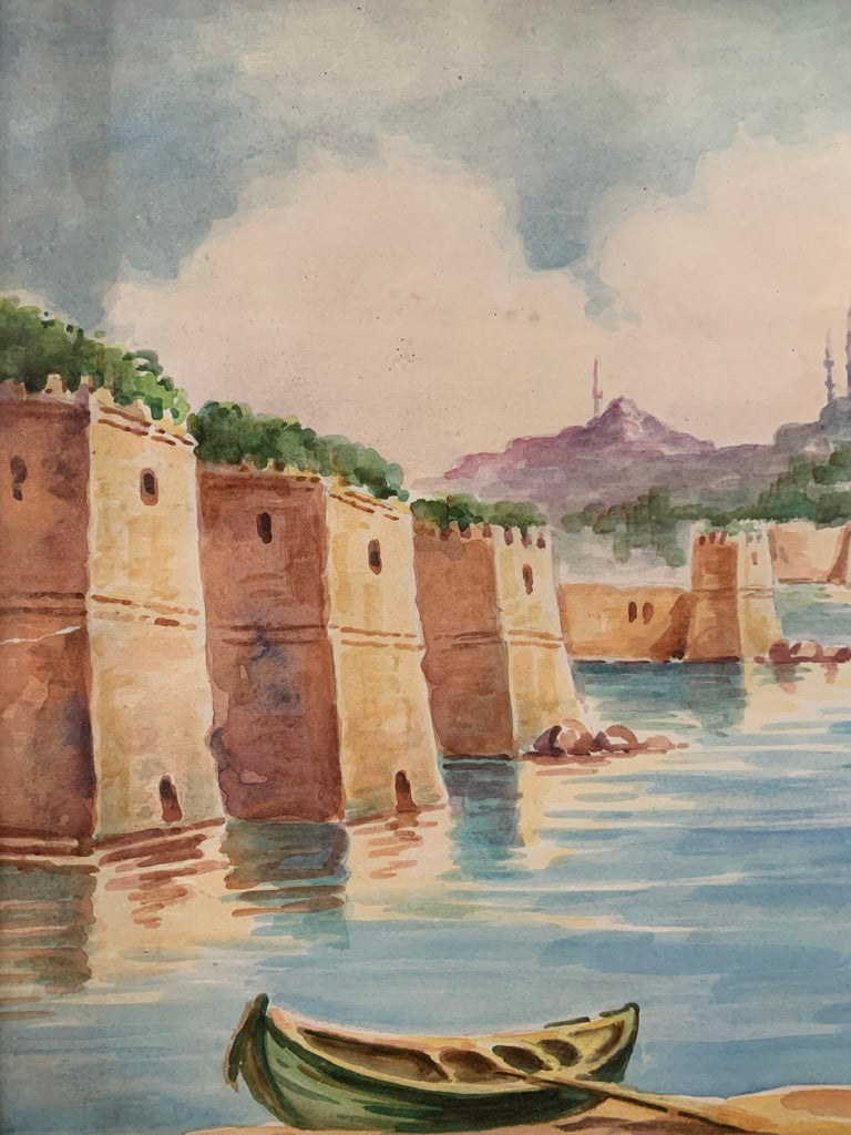 Pair of Oriental Marine Watercolors from the 1950s