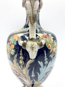 Brocca in Ceramica di Faenza Scolpita e Dipinta a Mano Anni 40