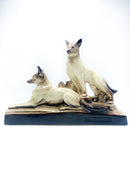Scultura in Ceramica di Coppia di Cani di Louis Francois Laurin del 1800