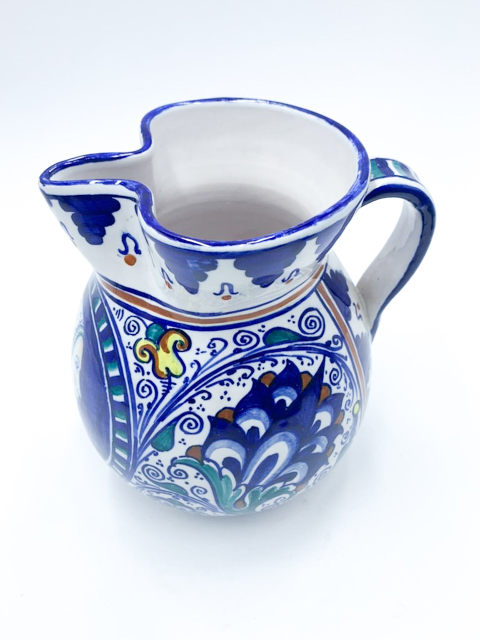 Brocca in Ceramica di Faenza Dipinta a Mano Anni 50