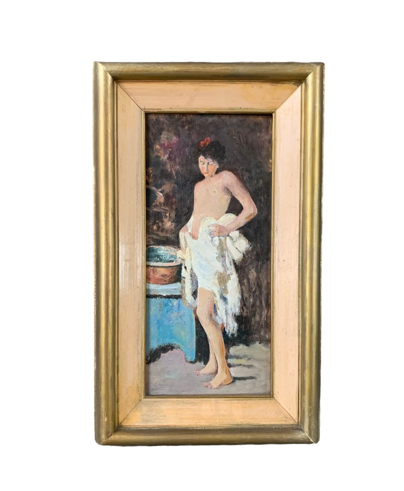 Nude Oil Painting on Canvas 1940s