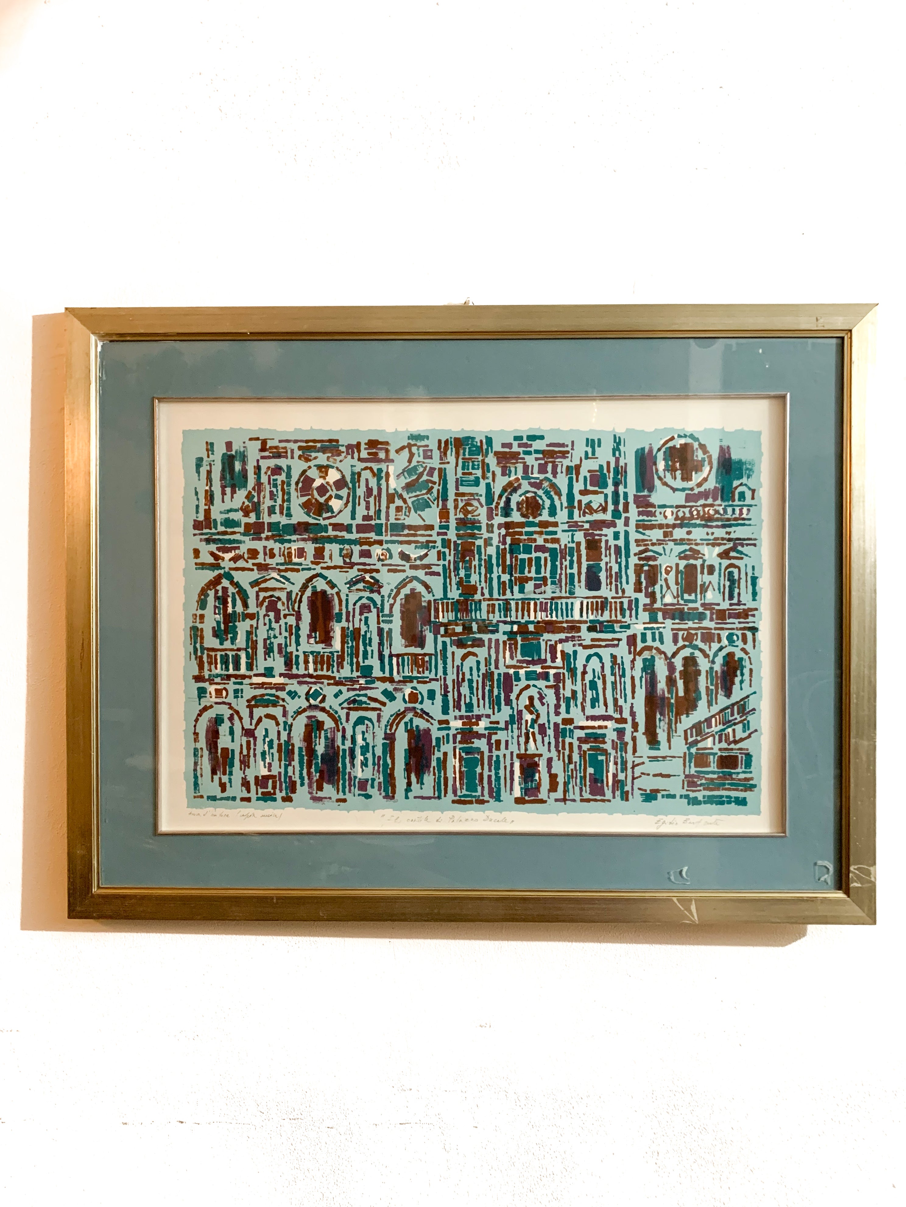 "The courtyard of Palazzo Ducale", Copy of the Author by Egidio Bonfante