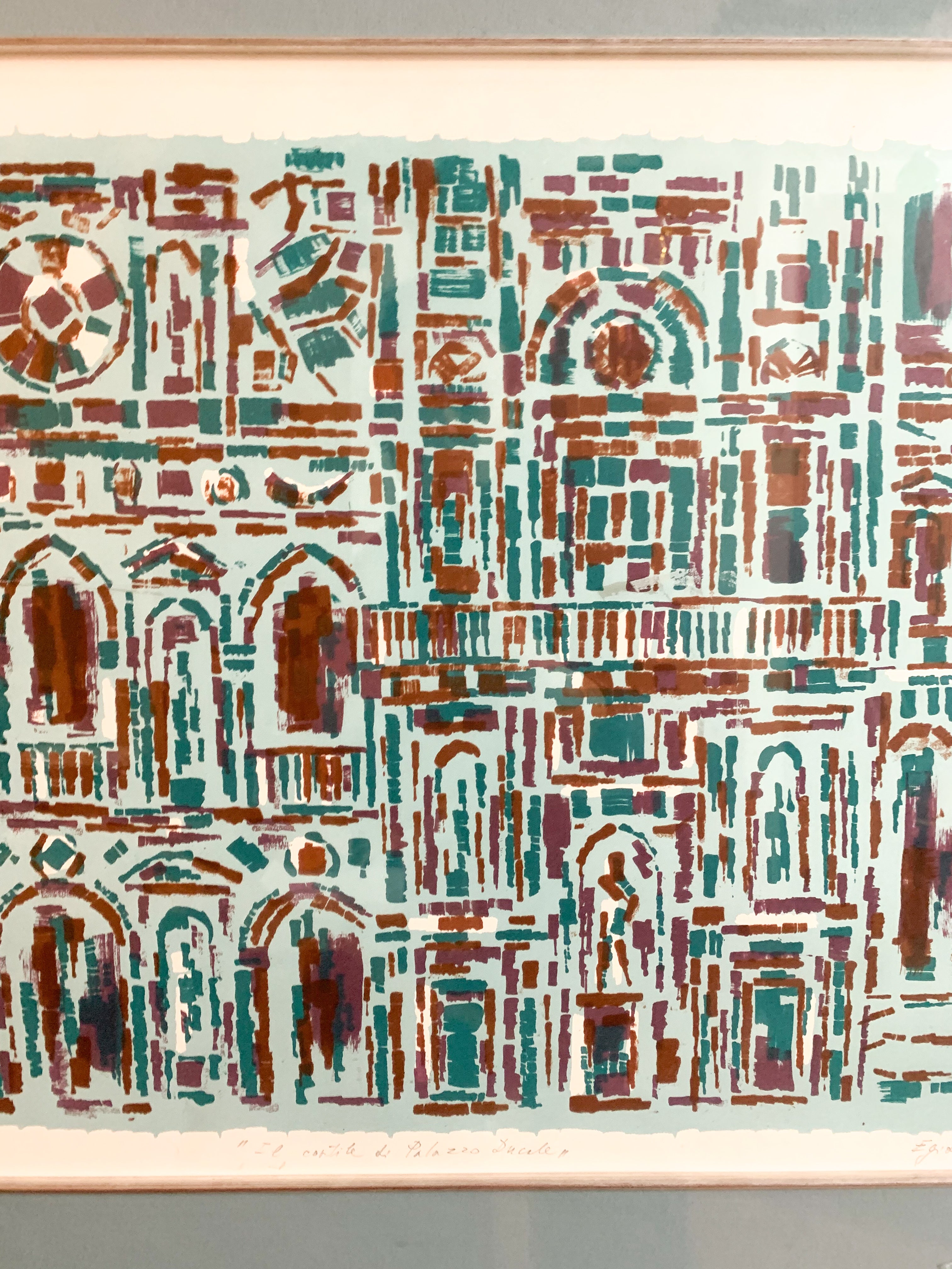 "The courtyard of Palazzo Ducale", Copy of the Author by Egidio Bonfante