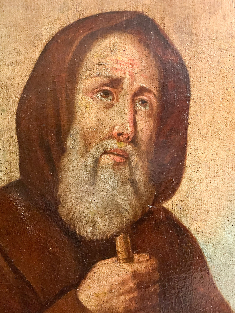 Oil painting on canvas San Francesco di Paola from 1600