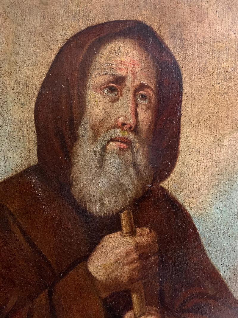 Dipinto in Olio su Tela San Francesco di Paola del 1600