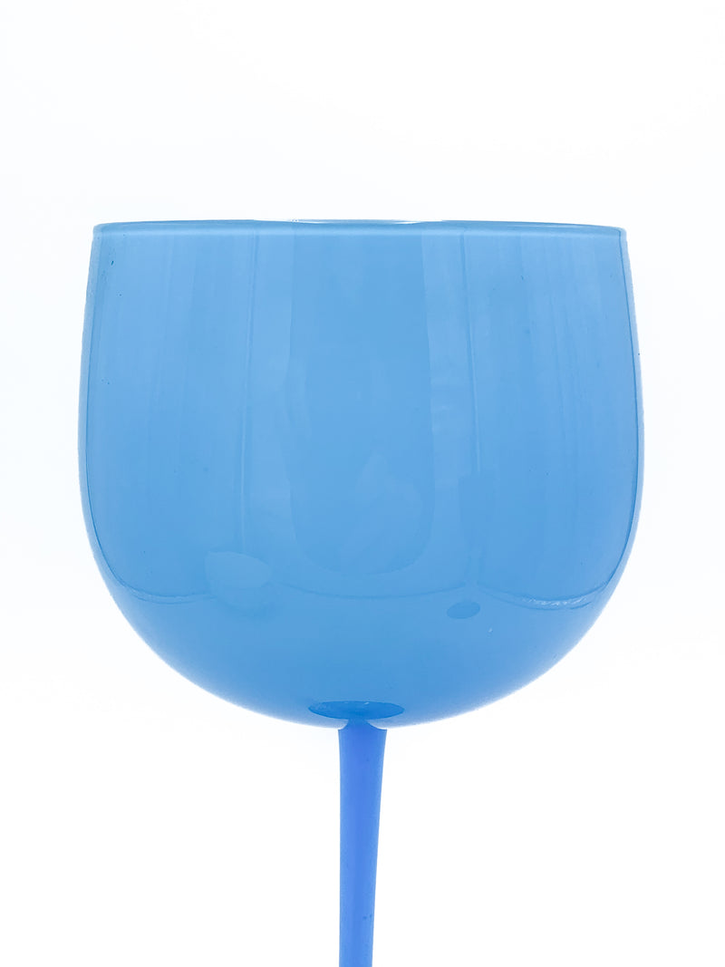 Bicchiere in Vetro di Murano Opalino Azzurro