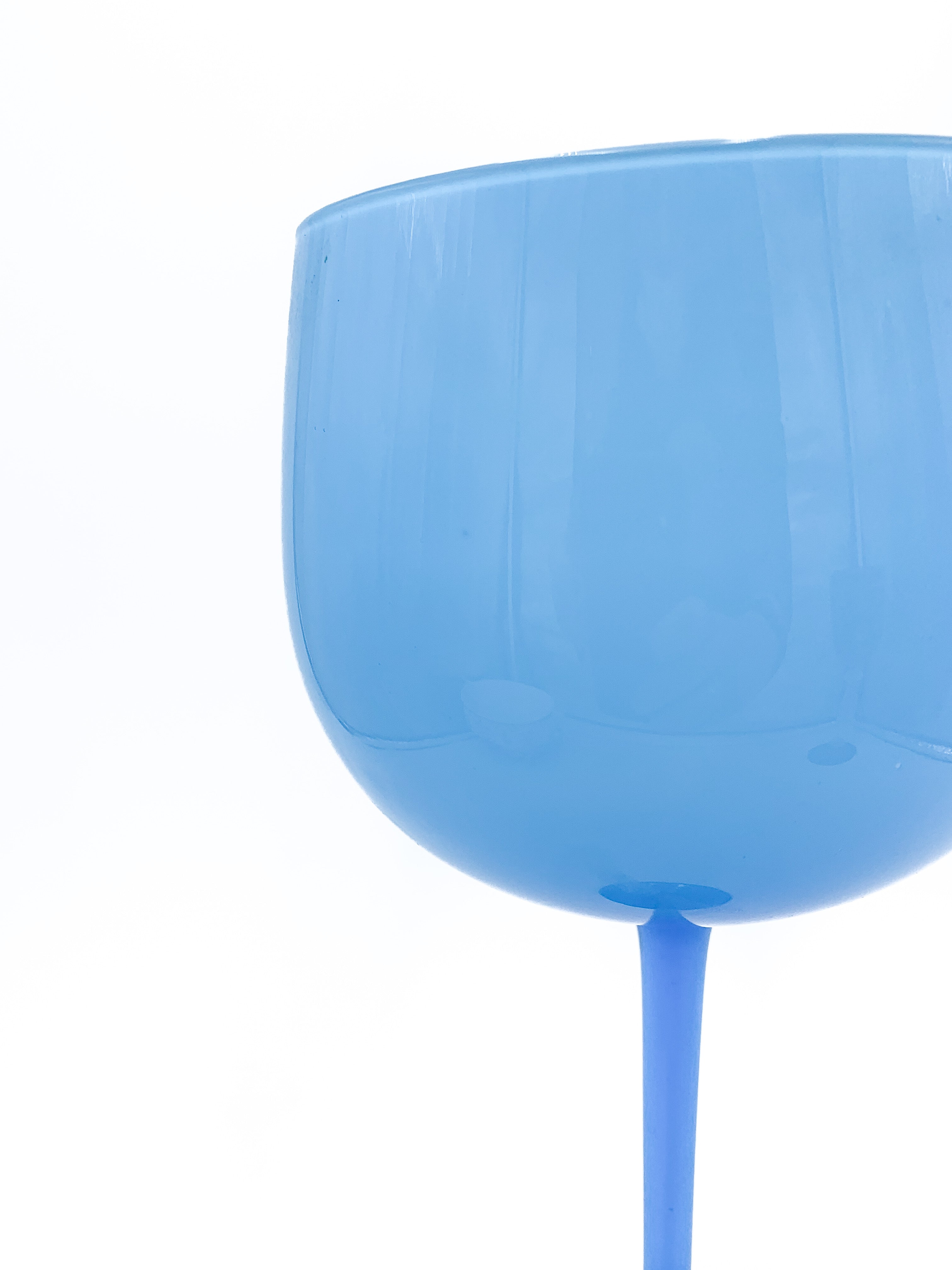Bicchiere in Vetro di Murano Opalino Azzurro