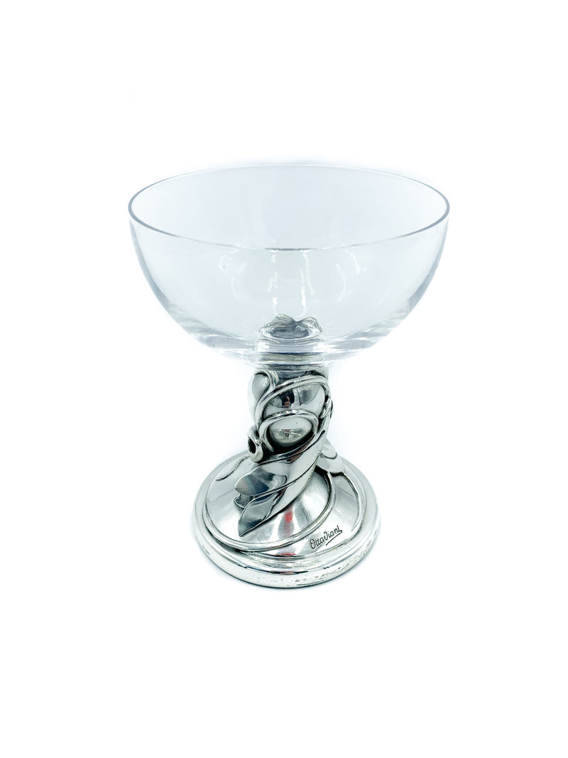 Goblet in Glass and Silver by Ottaviani