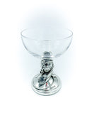 Goblet in Glass and Silver by Ottaviani
