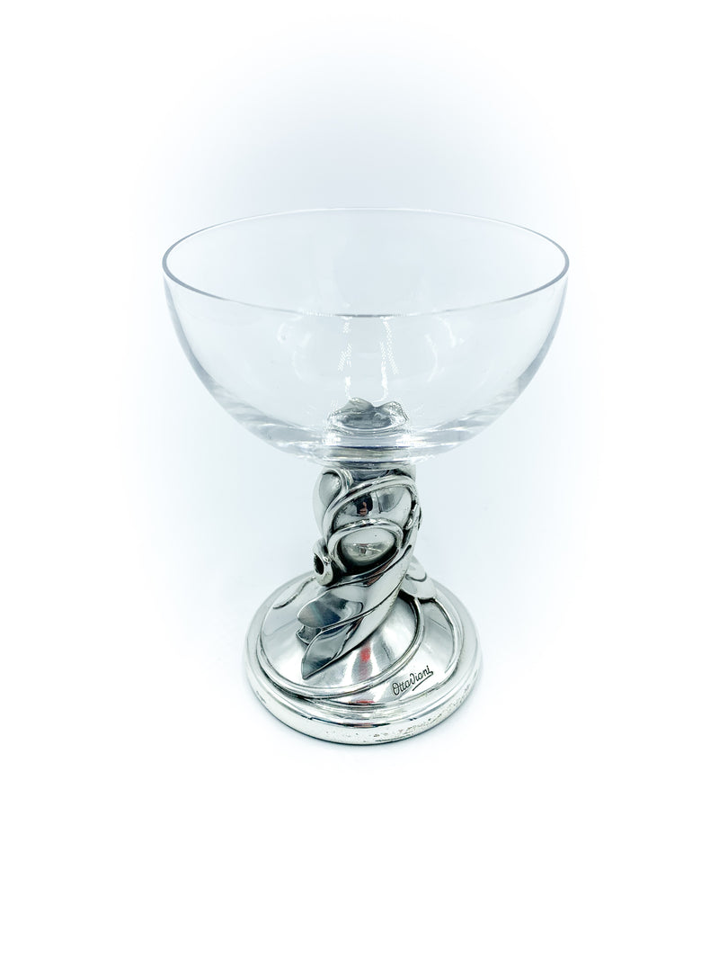 Goblet in Glass and Silver by Ottaviani