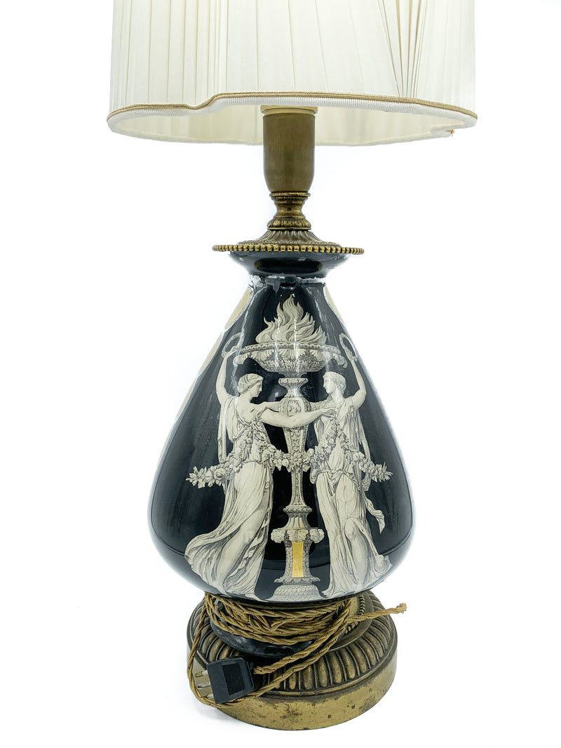 1800s ceramic lamp