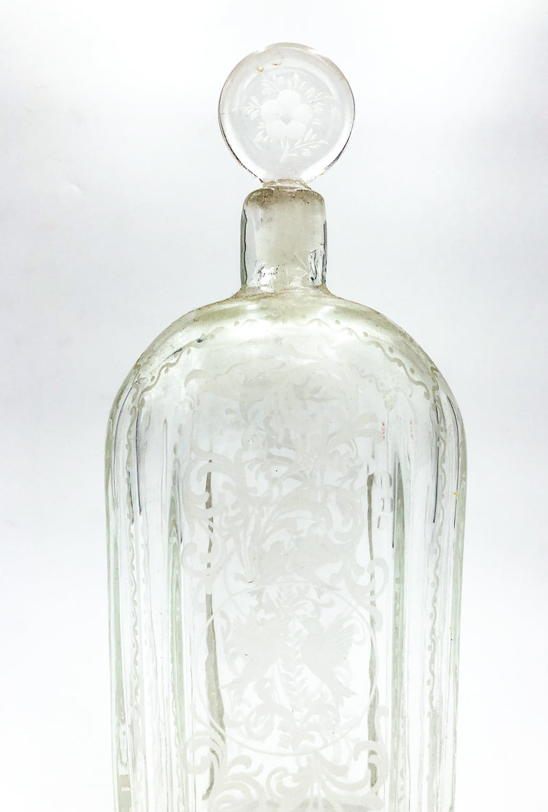 Glass Liqueur Bottle Processed in Acid